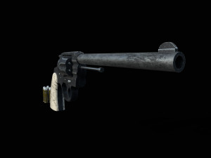 pistol western low-poly Modelo 3D