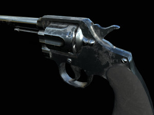 pistol western low-poly Modelo 3D