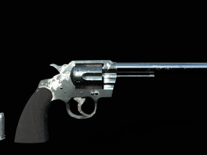 pistol western low-poly Modelo 3D