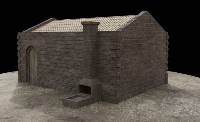 medieval house low-poly Modèle 3D .c4d .max .obj .3ds .fbx .stl .blend 