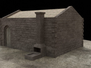 medieval house low-poly Modelo 3D