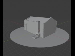 medieval house low-poly Modèle 3D