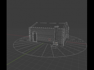 medieval house low-poly Modèle 3D