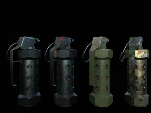 眩晕手榴弹闪光弹 3D 模型
