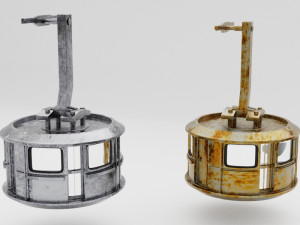 Cable Car Ski Lift Modelo 3D