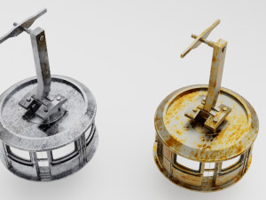 Cable Car Ski Lift Model 3D