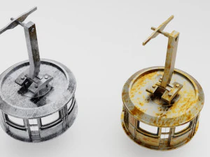 Cable Car Ski Lift 3D Model