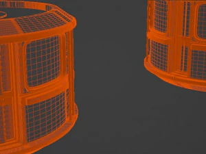 Cable Car Ski Lift 3D Model