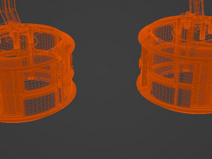 Cable Car Ski Lift Model 3D