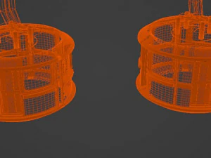 Cable Car Ski Lift 3D Model