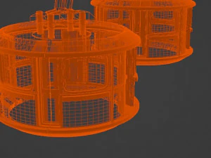 Cable Car Ski Lift 3D Model