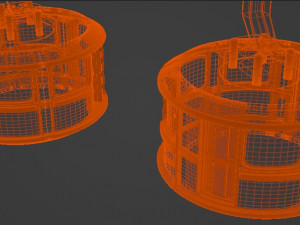 Cable Car Ski Lift Model 3D