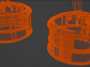Cable Car Ski Lift 3D Model