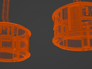Cable Car Ski Lift Model 3D