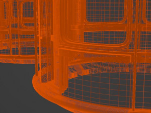 Cable Car Ski Lift Model 3D