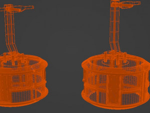Cable Car Ski Lift Model 3D