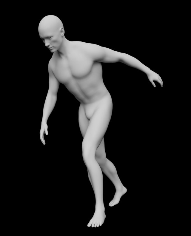 Base Meshes Character Starter Kit 3D Model .c4d .max .obj .3ds .fbx .stl .blend 