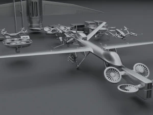 Kitbash Drones 3D Model