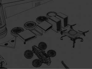 Kitbash Drones 3D Model