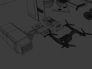Kitbash Drones 3D Model