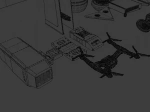 Kitbash Drones 3D Model