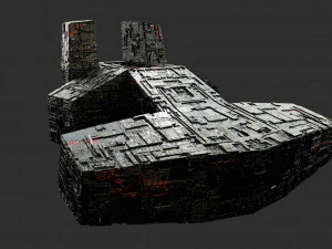 Pacchetto kitbash di fantascienza low poly Modello 3D