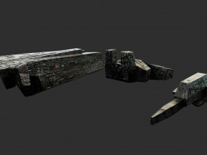 Sci-fi s kitbash pack low poly Modelo 3D