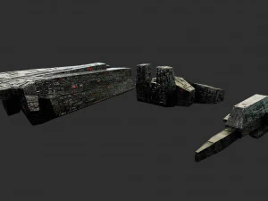 Pacchetto kitbash di fantascienza low poly Modello 3D