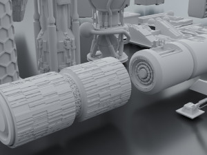 Sci-fi s kitbash pack low poly Modelo 3D