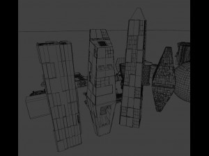 Sci-fi s kitbash pack low poly Modelo 3D