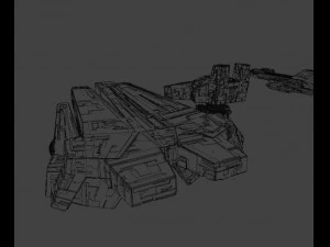 Pacchetto kitbash di fantascienza low poly Modello 3D