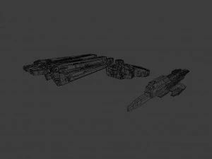 Pacchetto kitbash di fantascienza low poly Modello 3D