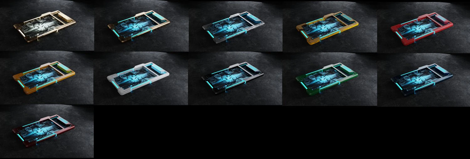 Sci-fi tablet Low-poly 3D Model .c4d .max .obj .3ds .fbx .stl .blend 