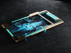 Sci-fi tablet Low-poly Model 3D