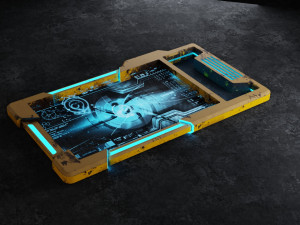 Sci-fi tablet Low-poly Model 3D