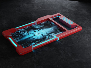 Sci-fi tablet Low-poly Model 3D