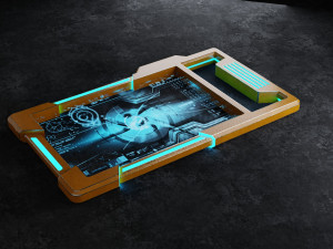 Sci-fi tablet Low-poly Model 3D