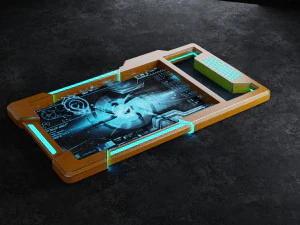 Sci-fi tablet Low-poly 3D Model