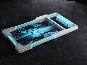 Sci-fi tablet Low-poly 3D Model