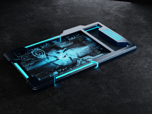 Sci-fi tablet Low-poly Model 3D