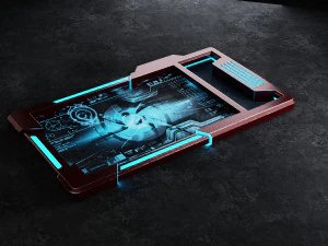 Sci-fi tablet Low-poly 3D Model