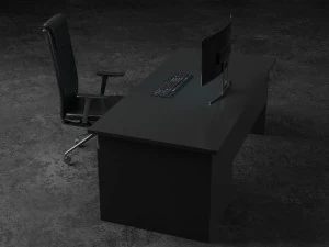 Set desk and computer 3D Model