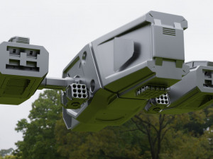 Sci-fi drone Free Modelo 3D