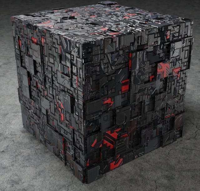 Sci-fi cube Modelo 3D .c4d .max .obj .3ds .fbx .stl .blend 