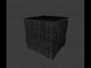 Cubo de fic&ccedil;&atilde;o cient&iacute;fica Modelo 3D