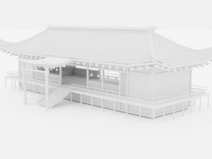 JAPAN TRADITIONAL BUILDING Low-poly 3D Model