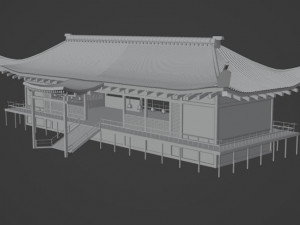 JAPAN TRADITIONAL BUILDING Low-poly 3D Model