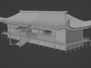JAPAN TRADITIONAL BUILDING Low-poly 3D Model