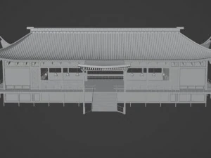 JAPAN TRADITIONAL BUILDING Low-poly 3D Model