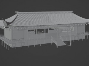 JAPAN TRADITIONAL BUILDING Low-poly 3D Model